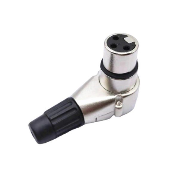 SXLR34F. Metal angled XLR 3P Female.