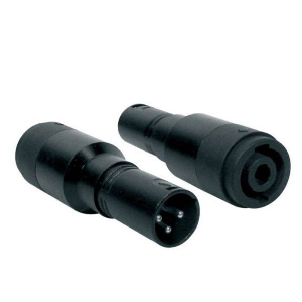 Boston adaptor, speaker 4-pole male black metal, XLR male