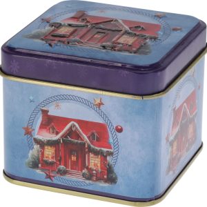 Liten Boks i metall med Nostalgi julemotiv - Nr 1