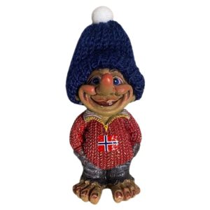 Magnet, poly. Troll-mann m/lue - Marine blå
