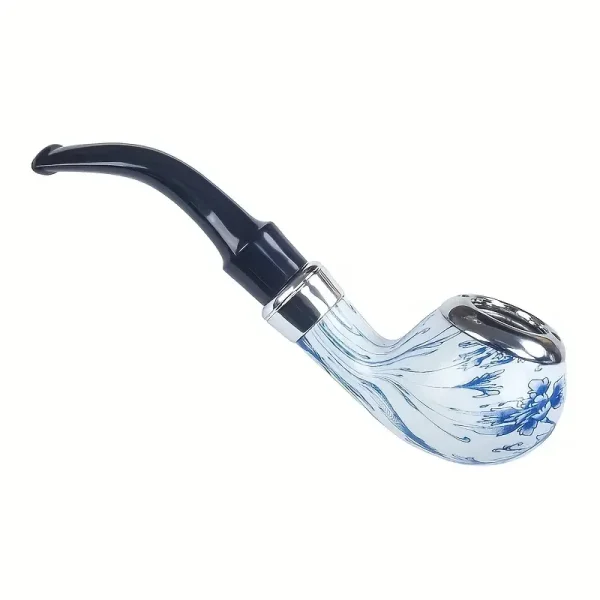 Kinesisk Pipe i Blått og Hvitt