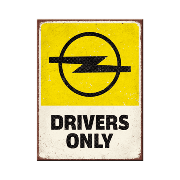 Opel Drivers Only magneter for kjøleskap