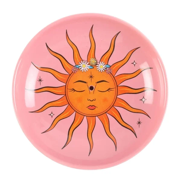 The Sun Celestial Pink Ceramic Incense Holder