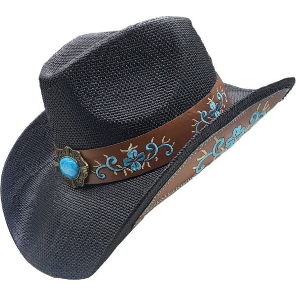 Classic Summer Cowboy Hat Black