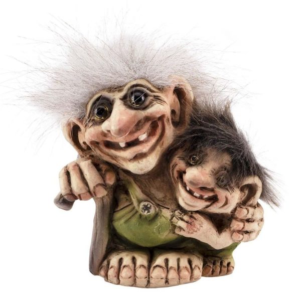 Trollbestefar med barnebarn (troll nr. 229)