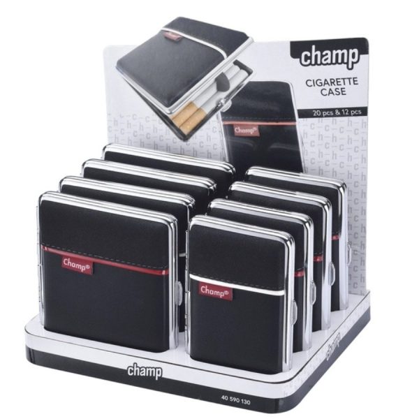 Sigarettetui metall sort