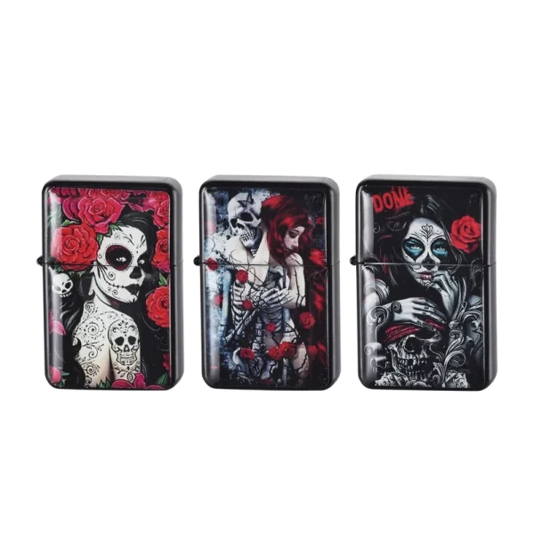 Girl&Skull Flint Windproof Lighter