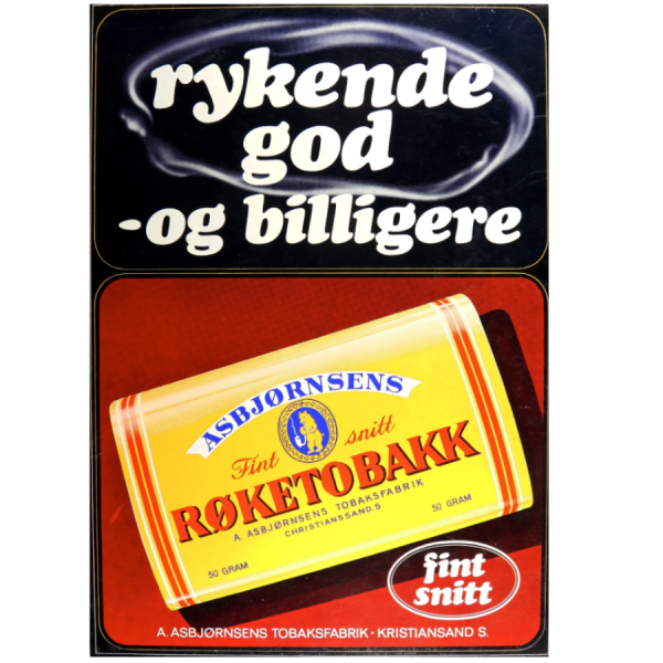 Retro reklame skilt Røketobakk