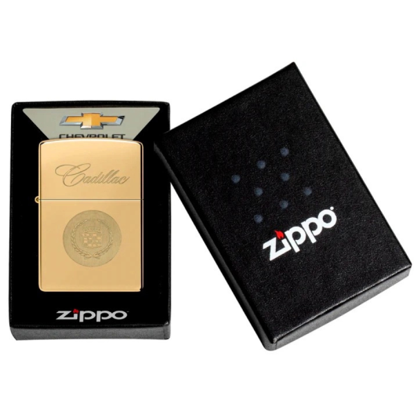 Polished Brass Cadillac Zippo Lighter