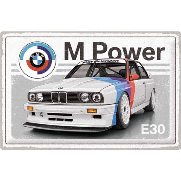 Metallskilt BMW Motorsport M Power E30