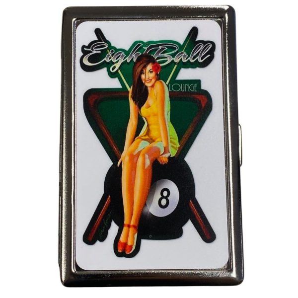 Sigarettetui / Kortholder Pool Player 8 Ball Pinup For Kings