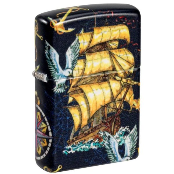 Zippo Lighter 540 Multisided Tall Ship On Open Seas