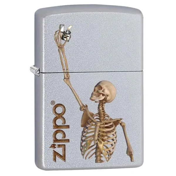 Zippo lighter Skeleton Holding A Zippo