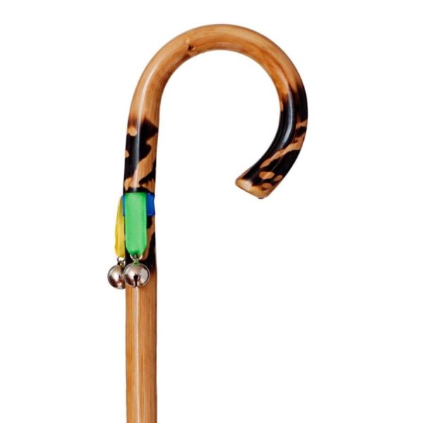 Spaserstokk med trekurve for barn 70 cm med bjeller