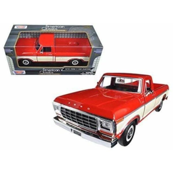 1979 FORD F150 PICK UP CUSTOM RED AND WHITE 1/24