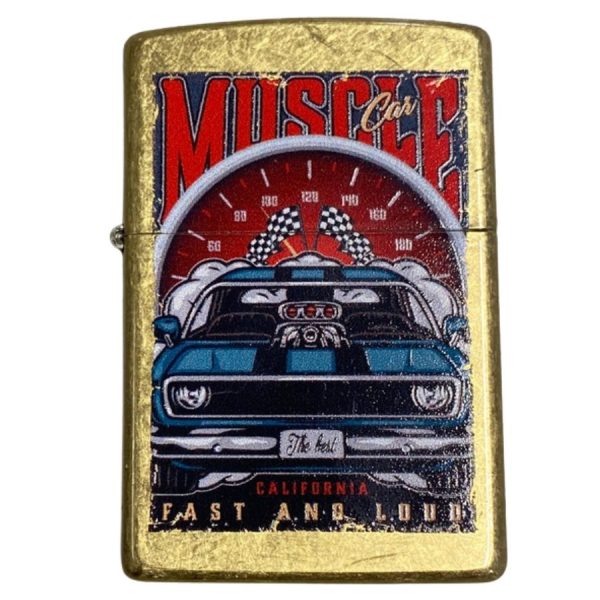 Fast & Loud Brass Muscle Car Zippo Lighter