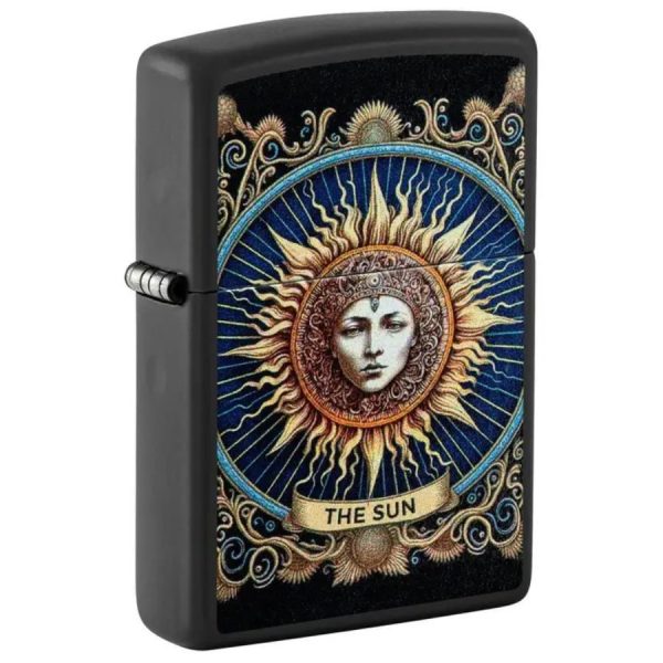 Black Sun Tarot Card Zippo Lighter