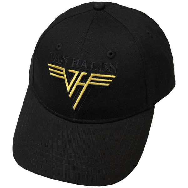 Van Halen Unisex Baseball Cap: Text and Yellow Logo (Black)