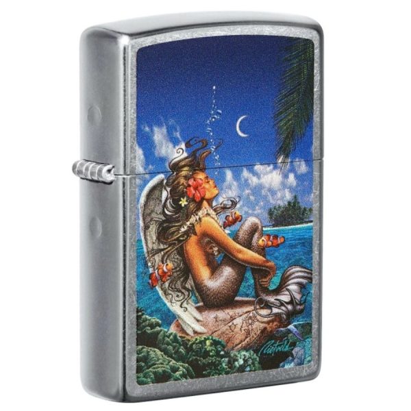 Zippo Lighter: Mermaid By Rick Rietveld - Street Chrome