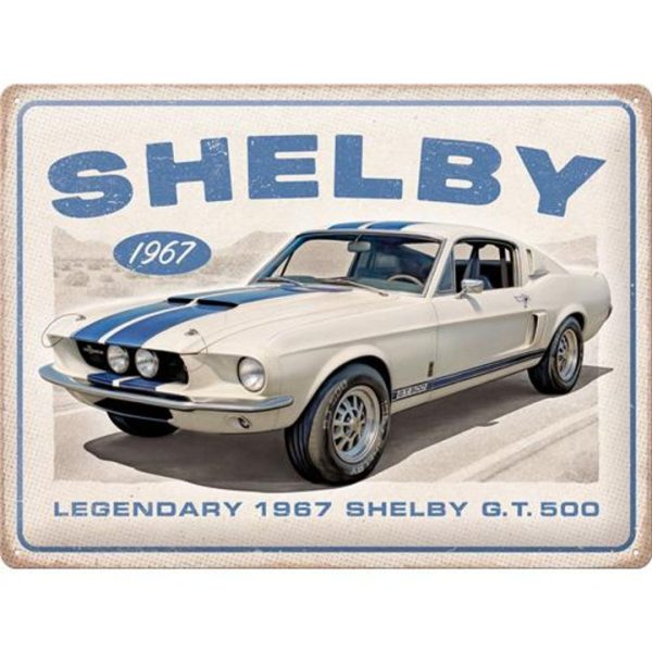 Metallskilt Shelby 1967 GT 500