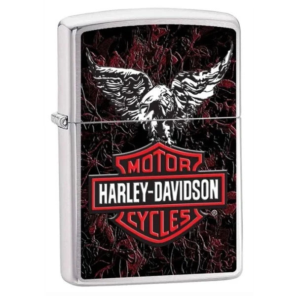 Leather Look Harley Davidson Zippo Lighter