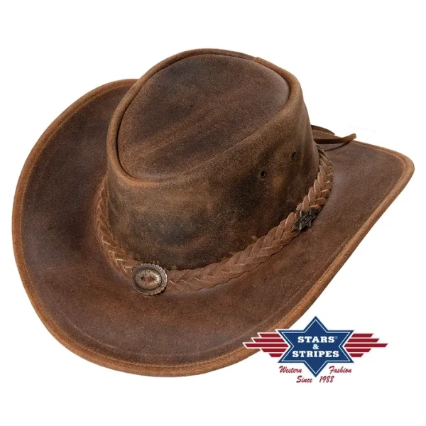 Leather Western Hat Crazy Horse