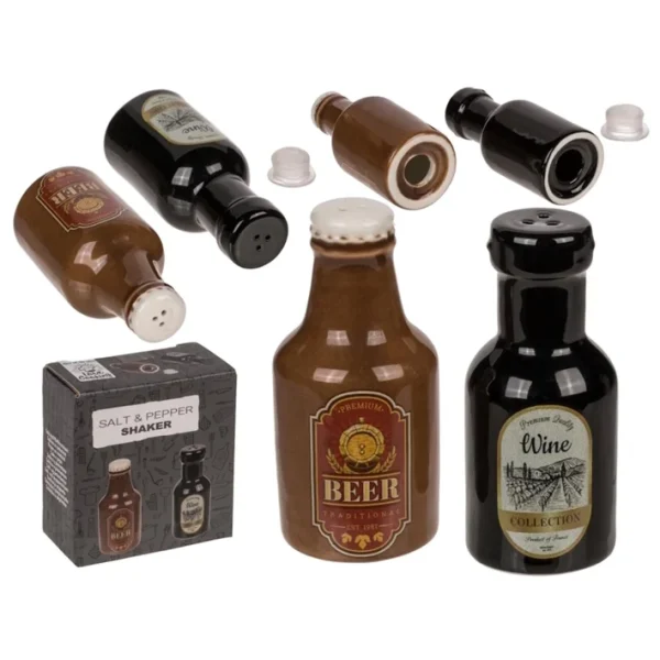 Salt and Pepper Shaker, Beer and Wine,