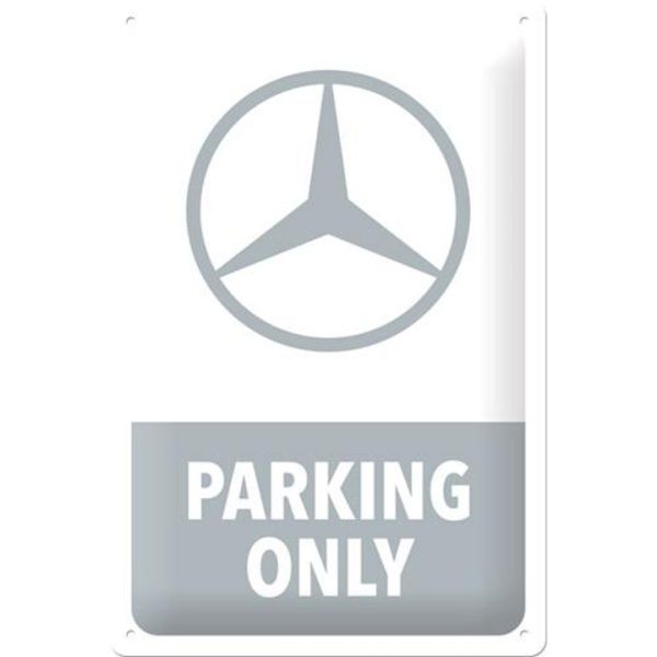 Mercedes-Benz Parking Only Grey Skilt