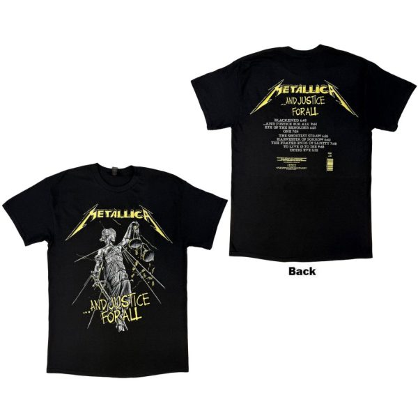 Metallica Unisex T-Shirt: And Justice For All Tracks