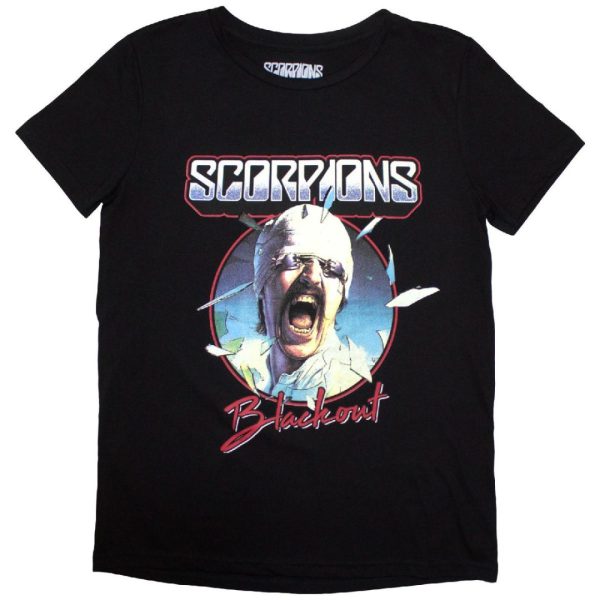 Scorpions Ladies T-Shirt: Blackout Tour '82 (Black) (Back Print)