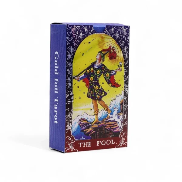 Tarot Card Set Blue Foil Mandala with Booklet