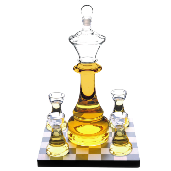 Bar Originale Chess Decanter and Glass Set with Board