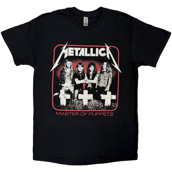 Metallica Unisex T-Shirt: Vintage Master of Puppets Photo (Black)