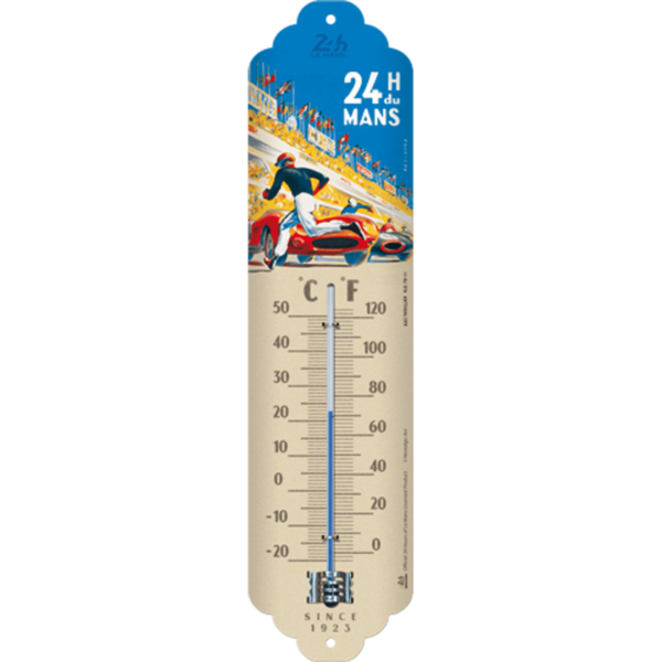 24h Le Mans Racing Poster Blue Termometer