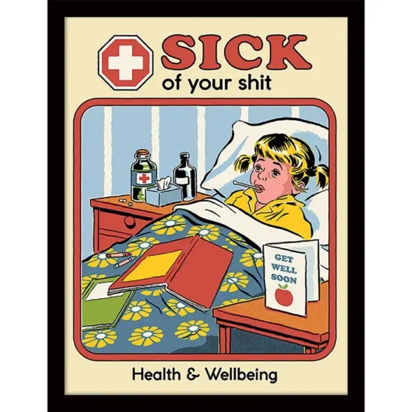Steven Rhodes (Sick of Your Shit) Wall Art Print med ramme