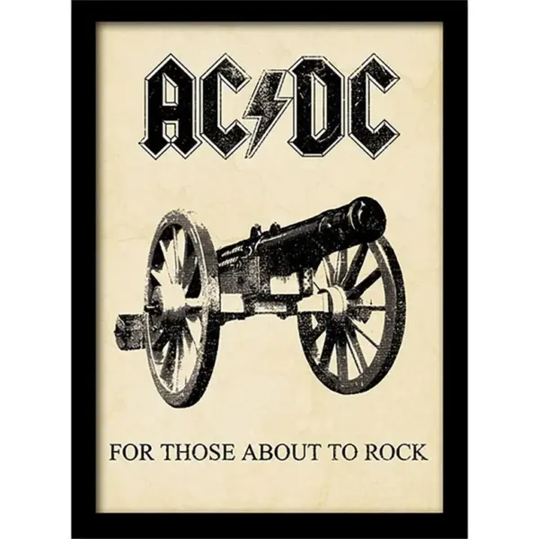 Ac/Dc (For Those About To Rock) Wall Art Print med ramme