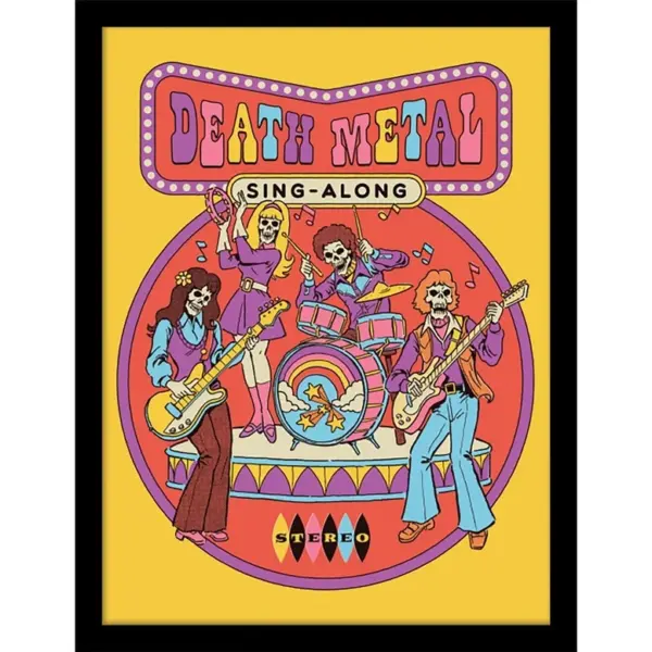 Steven Rhodes (Death Metal Sing Along) Wall Art Print med ramme