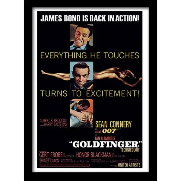 James Bond (Goldfinger Excitement) Wall Art Printmed ramme
