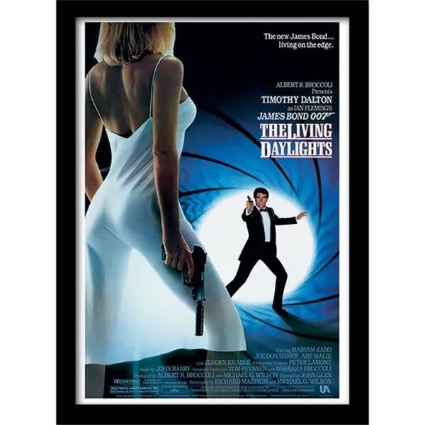 James Bond (the Living Daylights One-Sheet) Wall Art Print med ramme